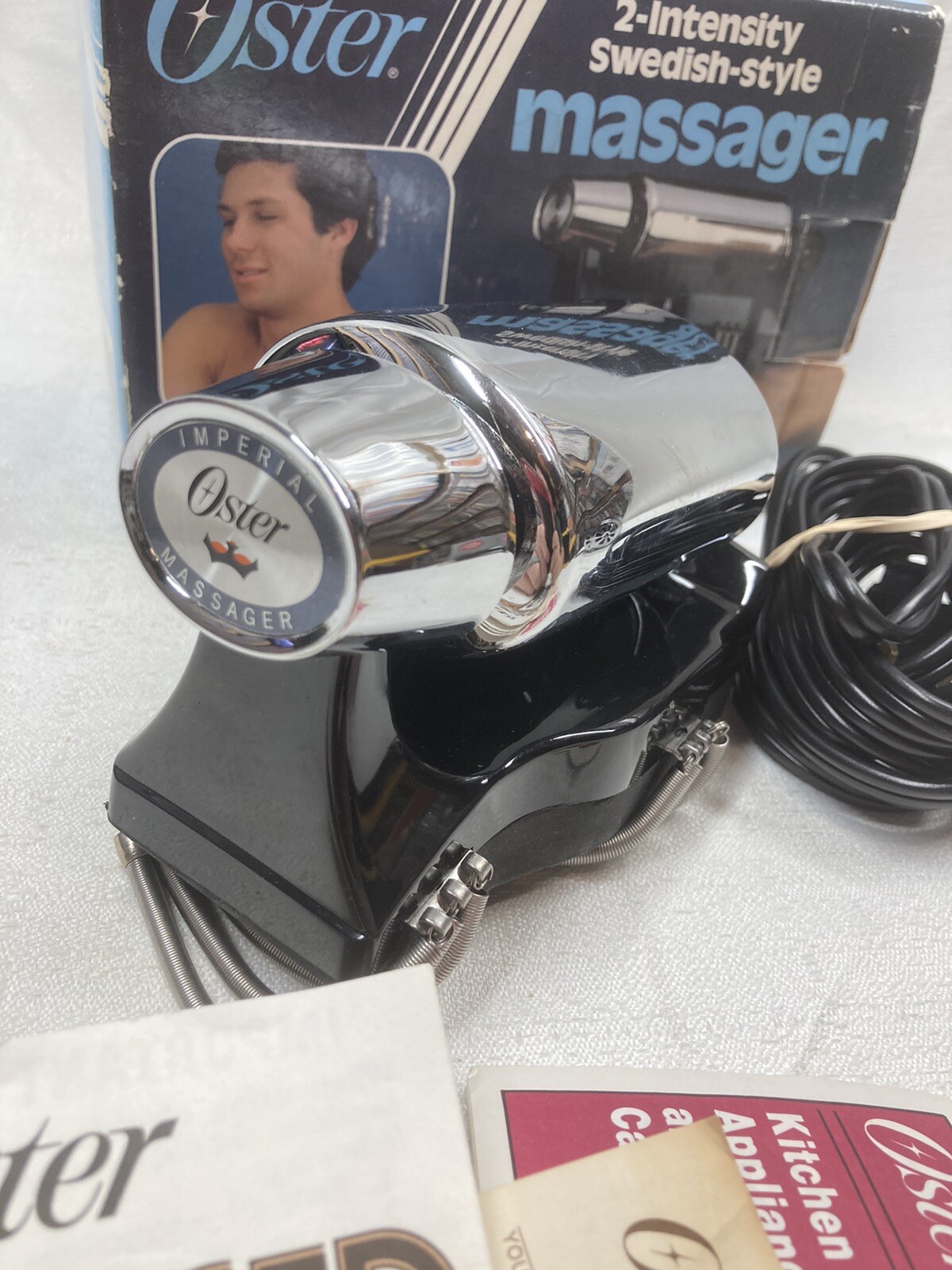 Vintage Oster 138-11B Imperial Massager Chrome Handheld 2 Speed Full Body
