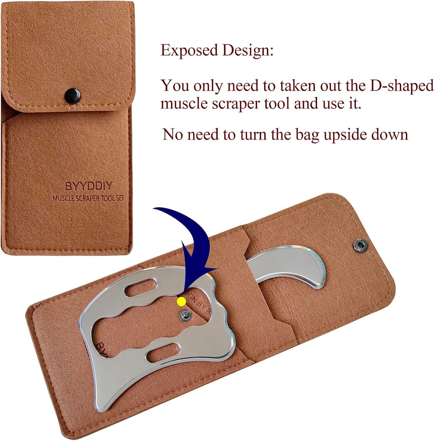 SD 2 in 1 Stainless Steel Gua Sha Muscle Scraper – Perfect for Home Therapy
