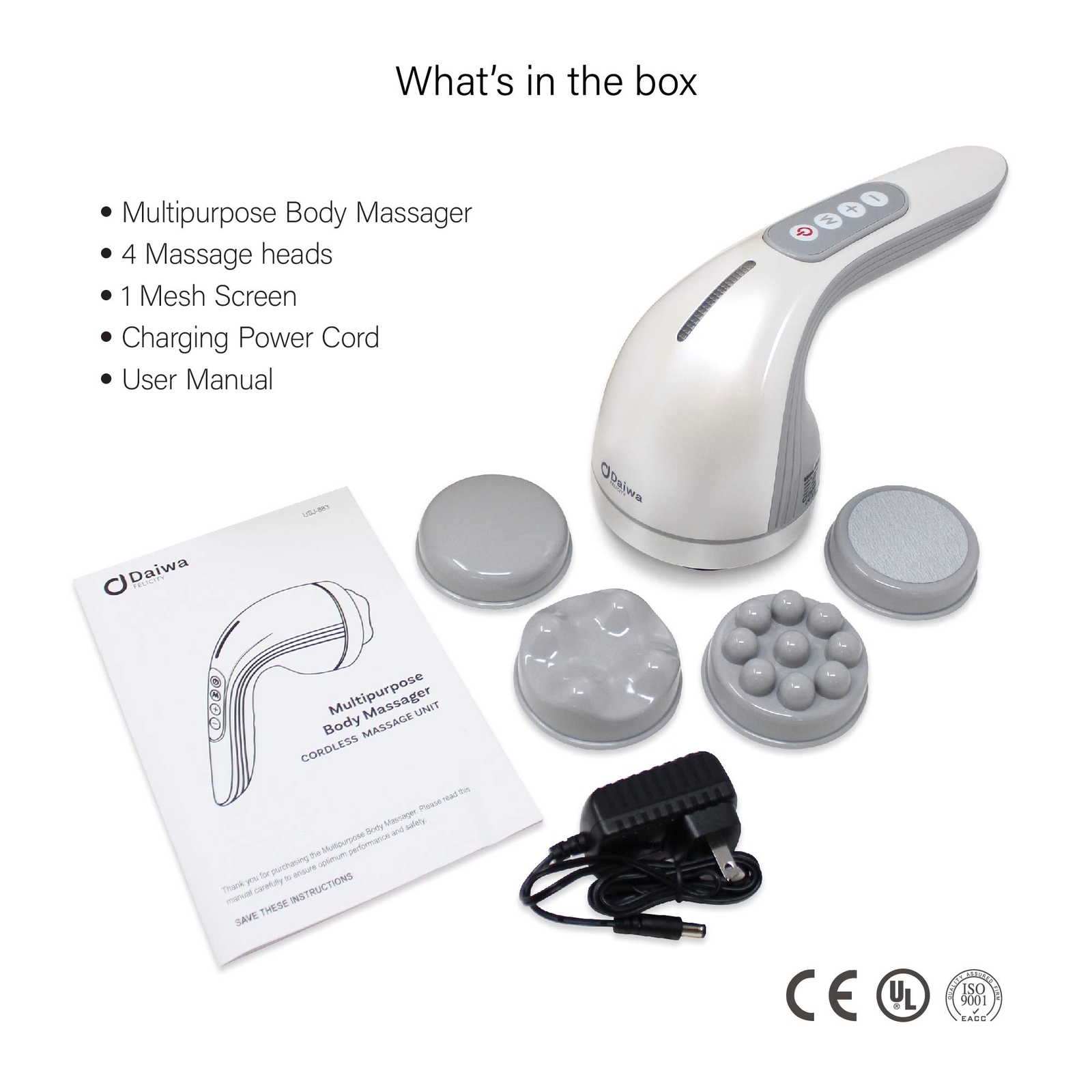 Daiwa Felicity Multipurpose Body Massager with 4 Attachments Full Body USJ-883