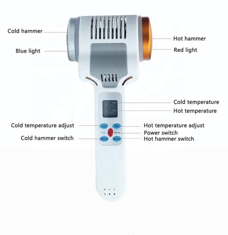 Facial Hot and Cold Hammer Face Massager Anti-aging Skin Care Beauty Equipment