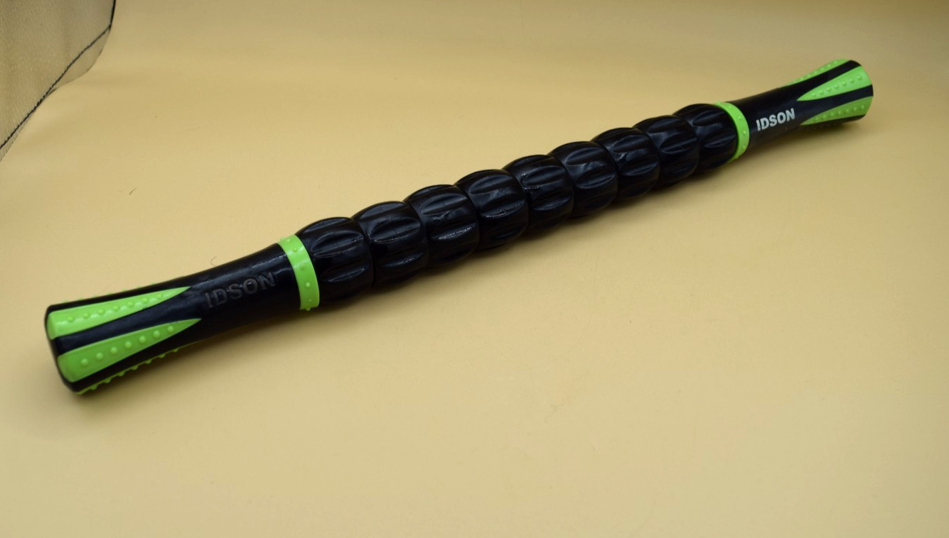 Idson Muscle Roller Stick for Athletes- Body 1 Count (Pack of 1), Black Green