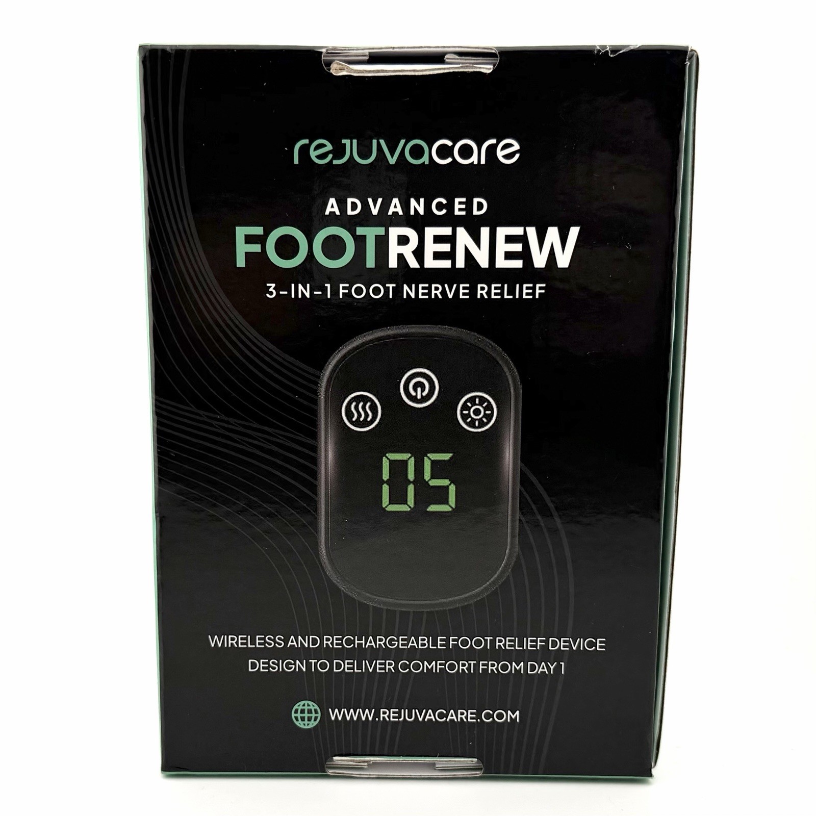 NEW 2 PACK Rejuvacare Foot Renew 3-in-1 Nerve Relief Ankle Massager Pair