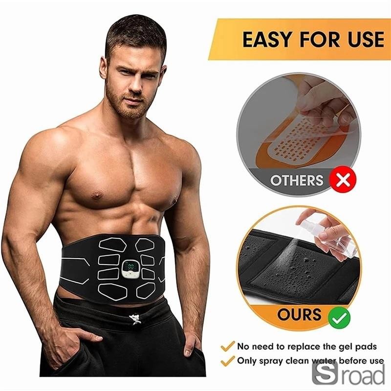 EMS Muscle Stimulator Abdominal Toning Belt With Remote Control Ab Trainer