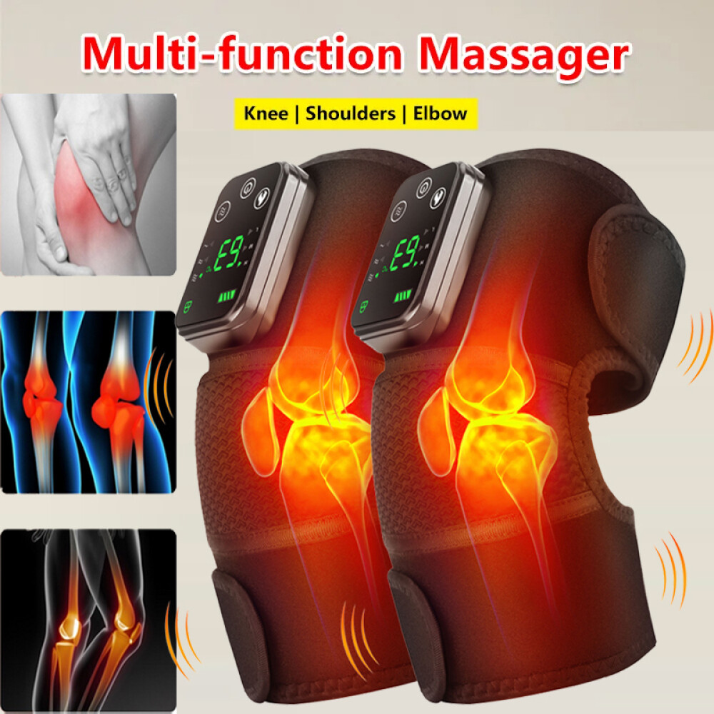 2PACK Electric Heated Vibration Knee Elbow Joint Pad Shoulder Wrap Brace Massage