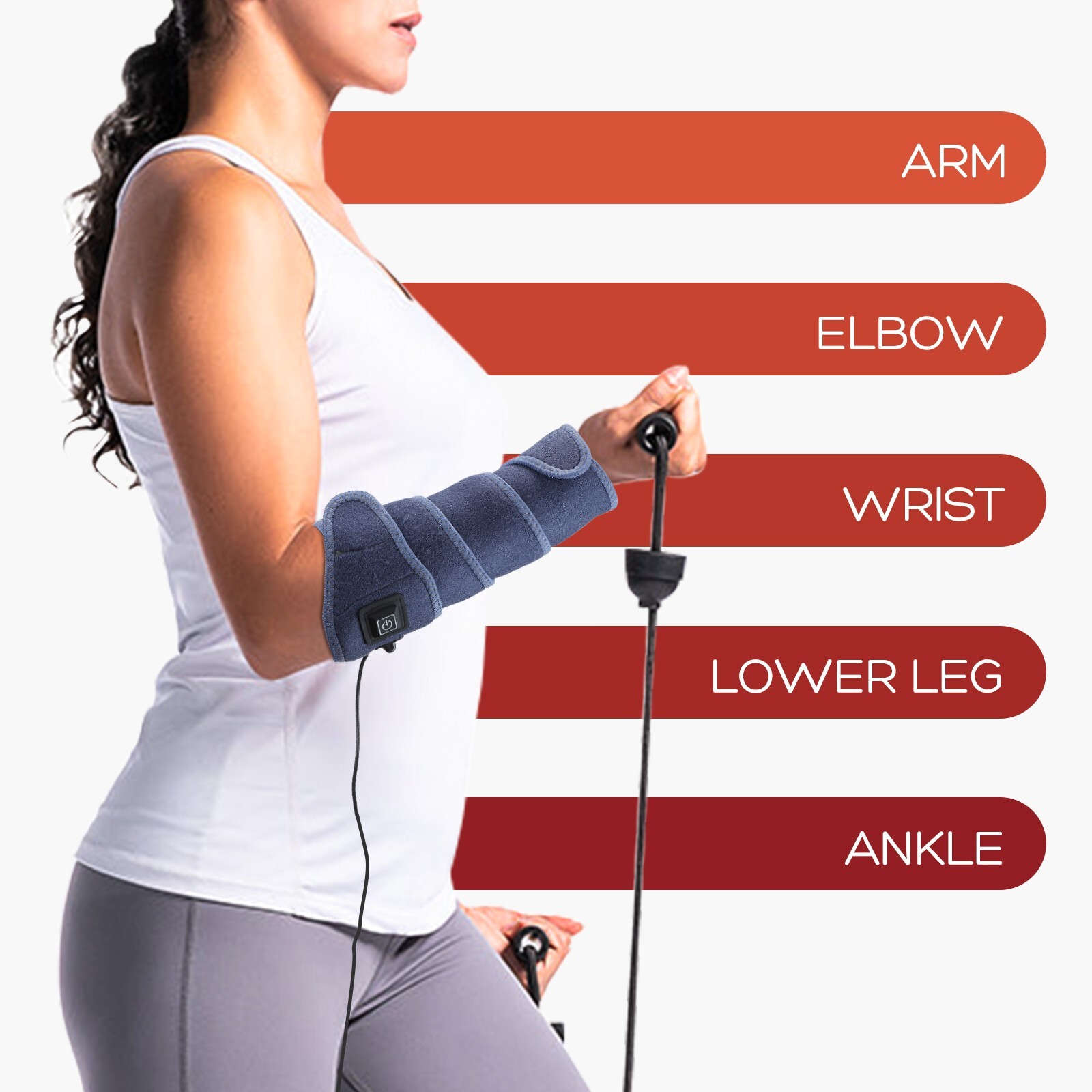 Electric Heating Wrist Brace Ankle Wrap Heated Pad Warmer Therapy Pain Relief AU