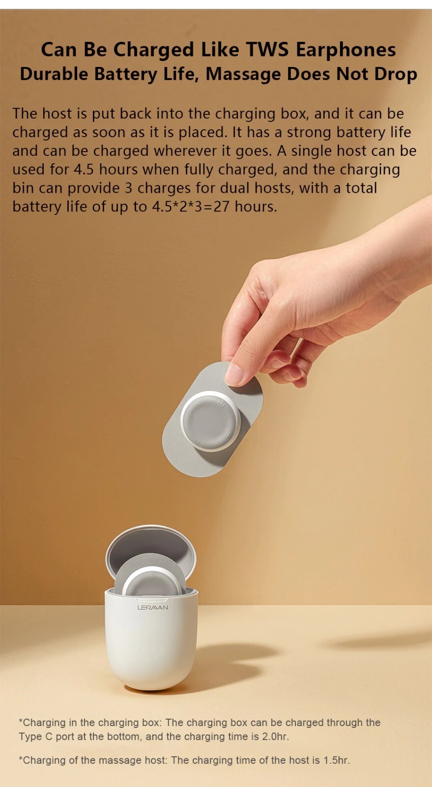 Next Generation Massage Stickers – Charging Case Power Display Durable Battary