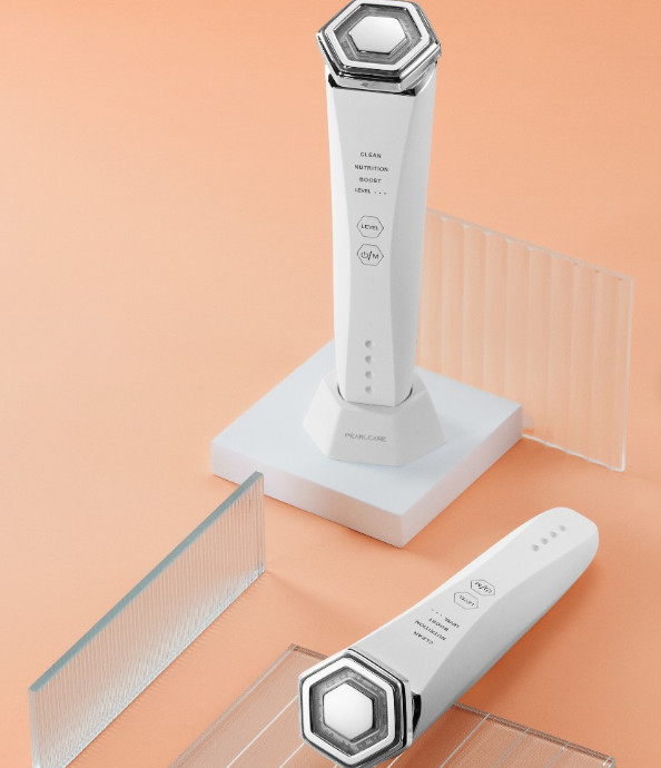PEARLCARE White Jin Galvanic Massager | Ion & Vibration Facial Device K-Beauty