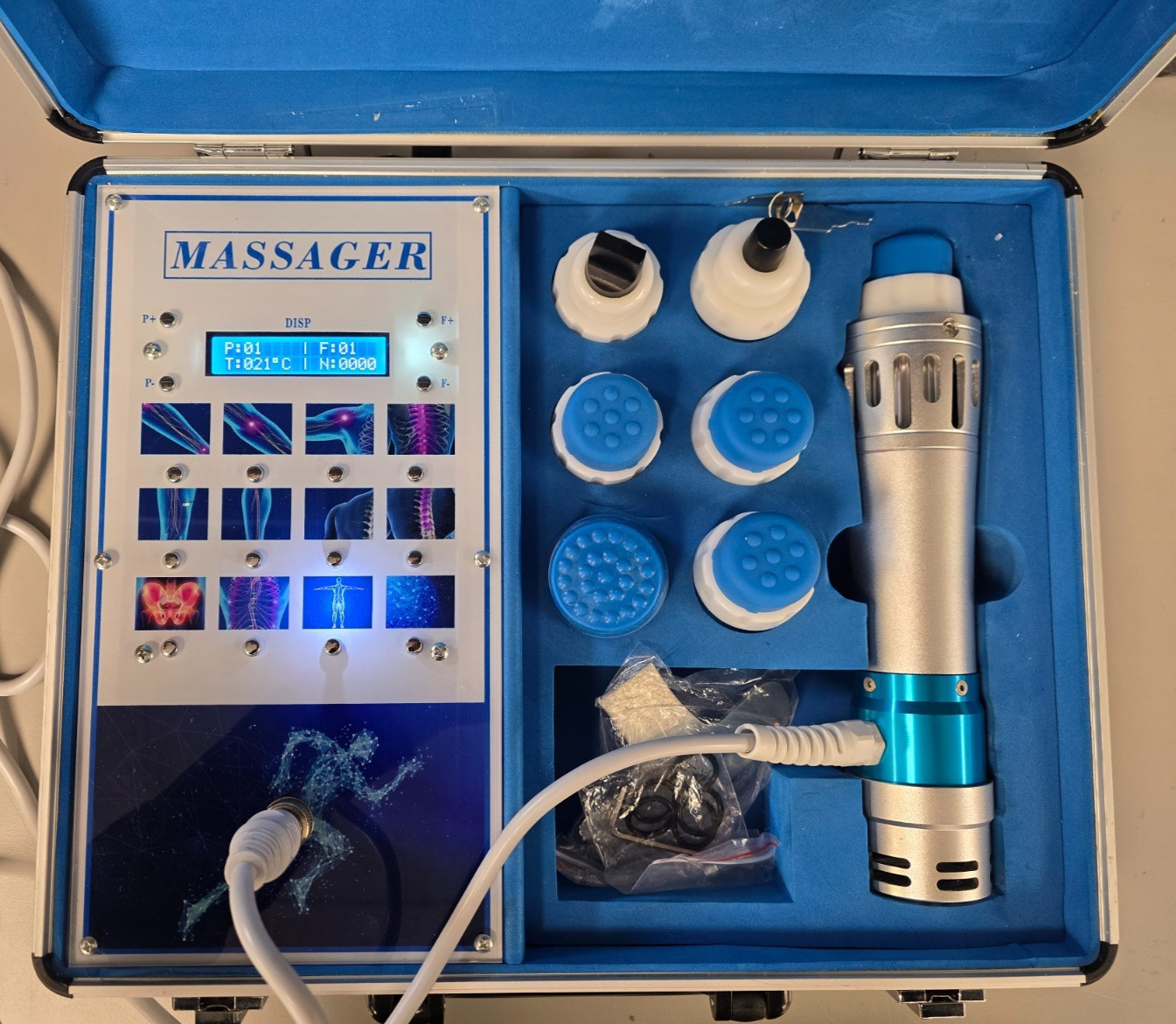 7 Transmitter Portable Shock Wave Therapy Machine Pain Relief Treatment