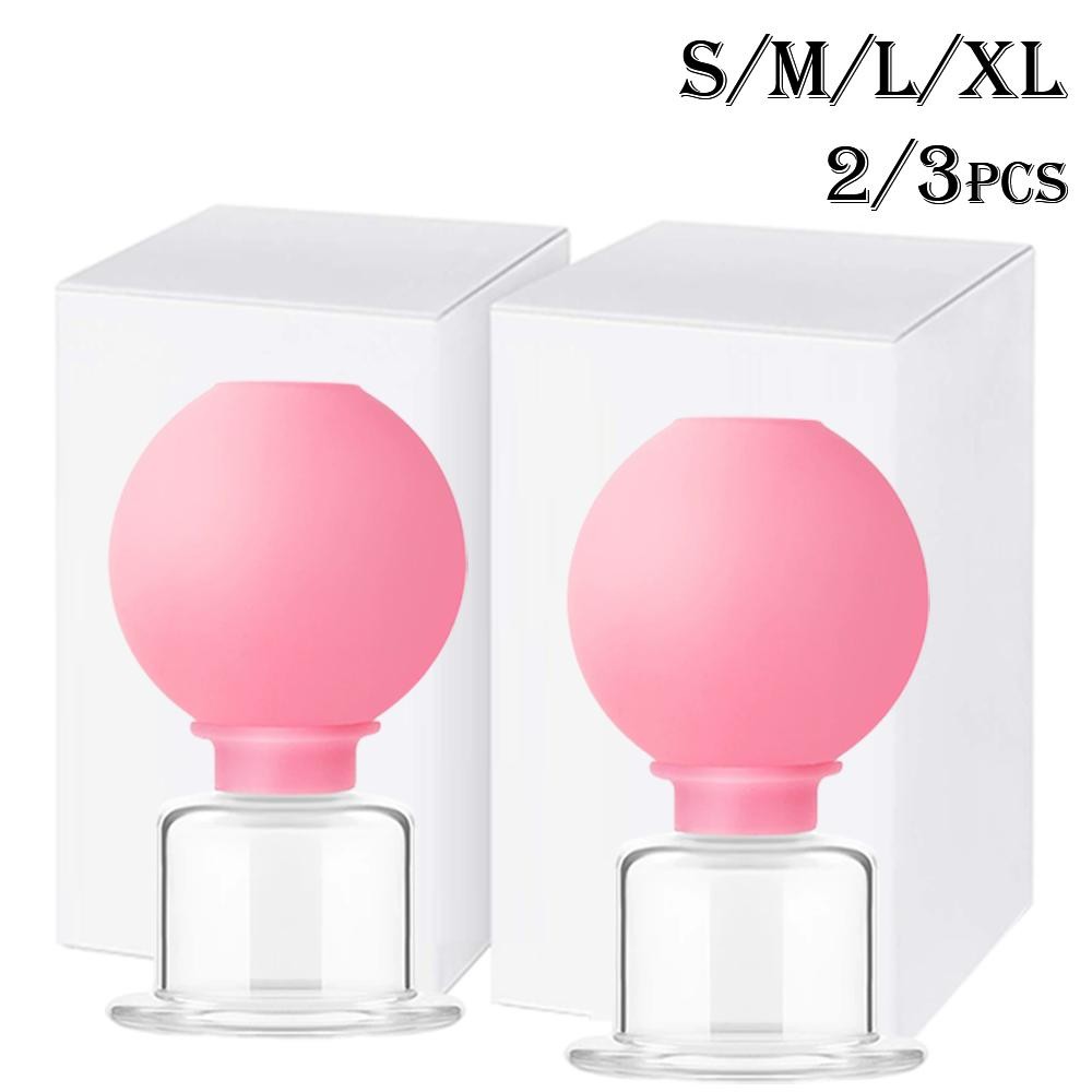 2/3pcs Facial Cupping Cup 1pcs Face Cup Silicone Cupping Massage Vacuum Suction