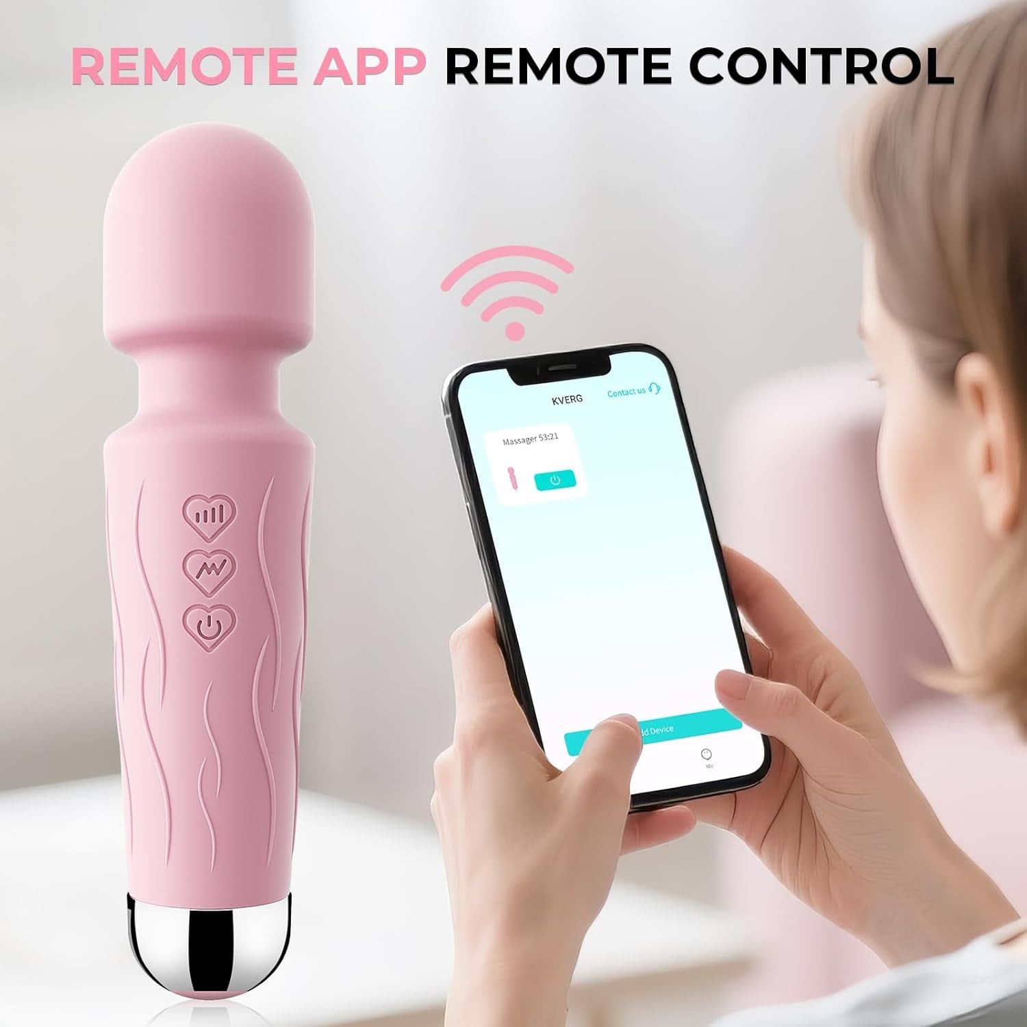 Personal Massager App Controlled Waterproof USB Rechargeable 20 Modes Quiet
