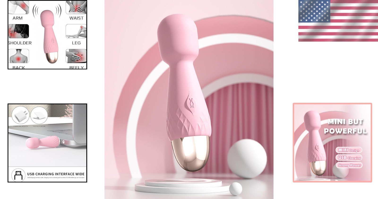 Travel-Friendly Mini Electric Muscle Massager – 10 Modes, Hypoallergenic Design