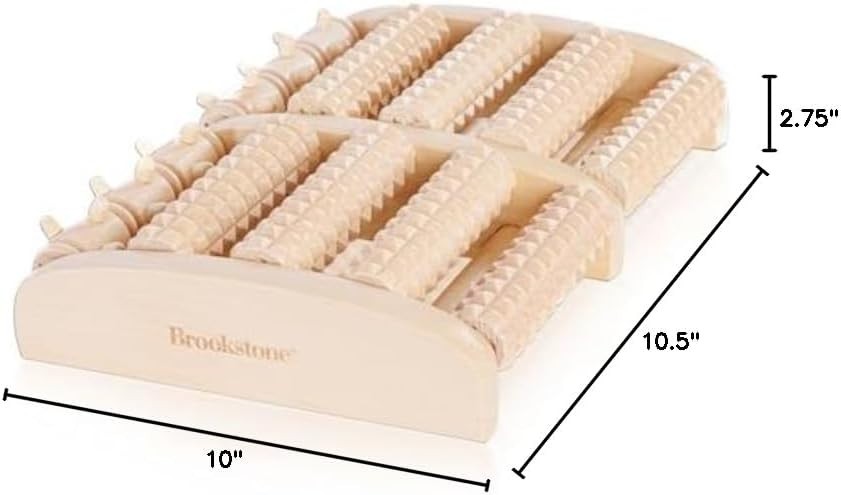 Brookstone Foot Massager for Neuropathy & Plantar Fasciitis Relief – Wooden Foot