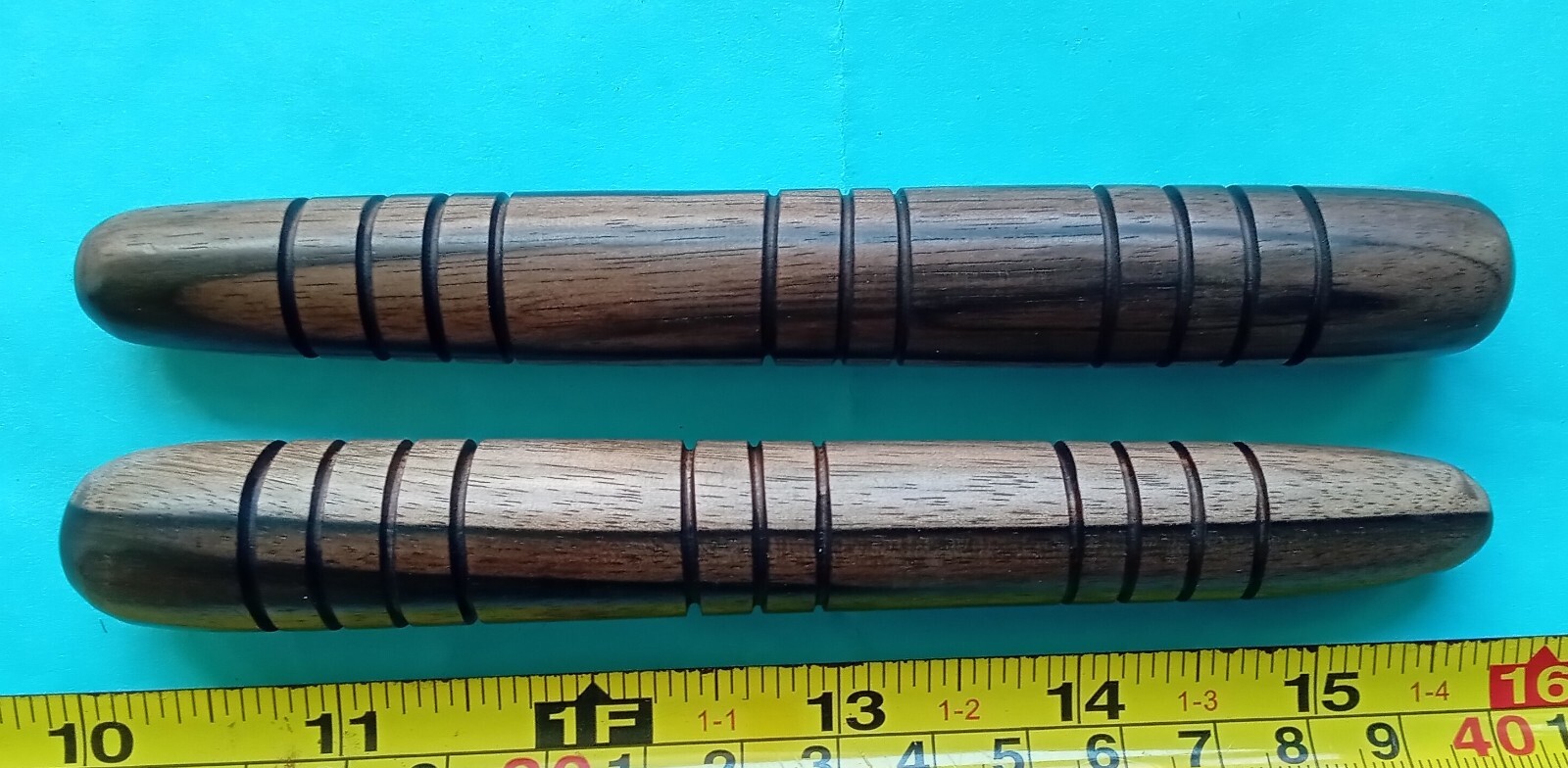 2x 6” health massage sticks Philippine hard wood rare Kamagong reflexology