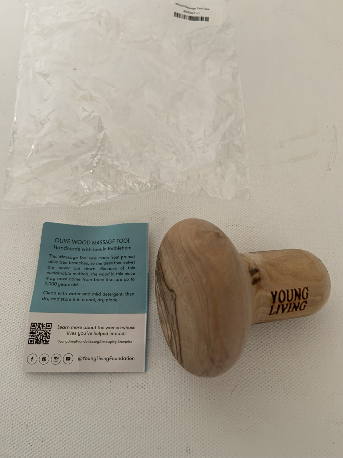 Young Living Olive Wood Massage Tool – Handmade in Bethlehem