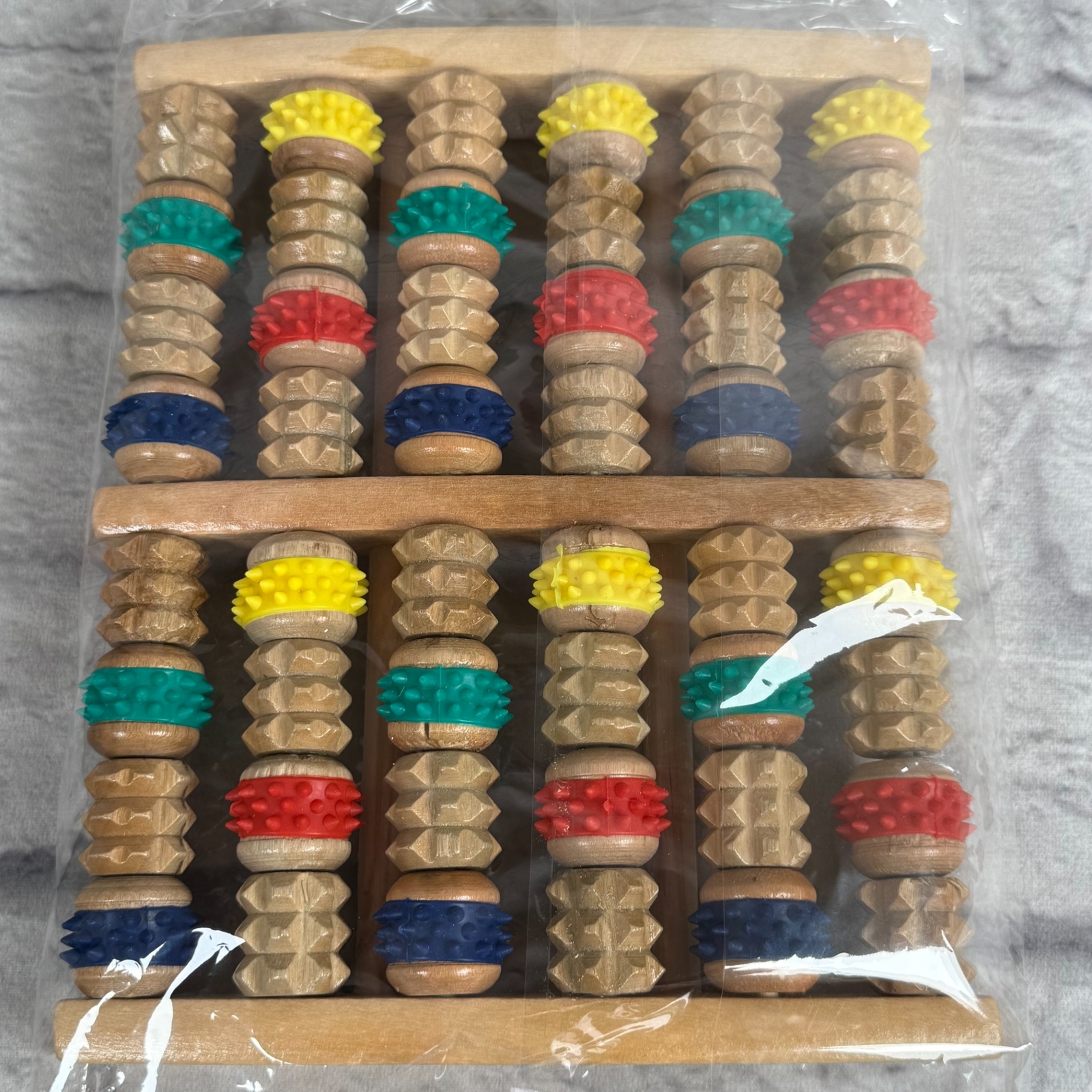 Wooden Back Fascia Foot Body Massager Muscle Roller Acupressure Therapy New
