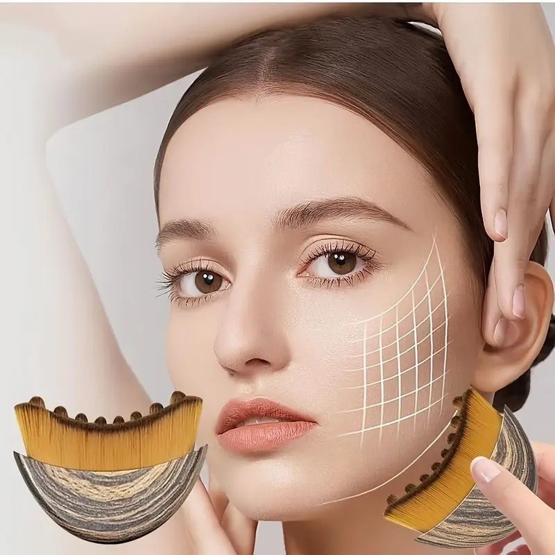 Buy 1 Get 1 Free, Ergonomic Lymphatic Contour Face and Body Brush for Jawline