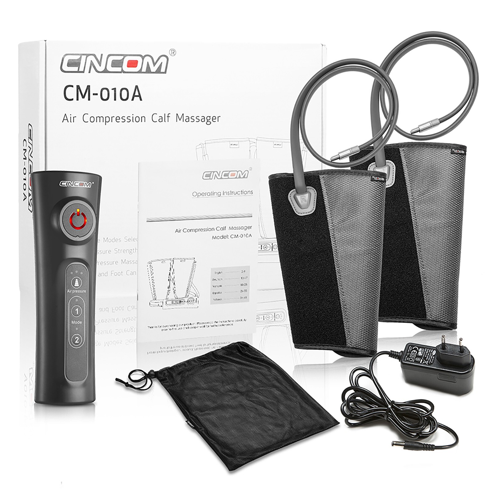Cincom CM-010A Air Compression Leg Massager (New Open Box) FAST FREE SHIPPING.
