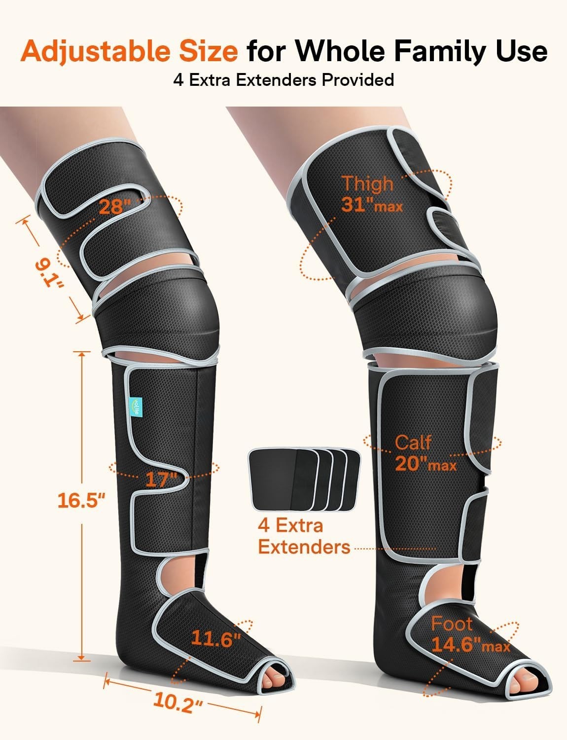 ALLJOY Leg Massager for Circulation and Pain Relief FSA, Gifts for Men Women Dad