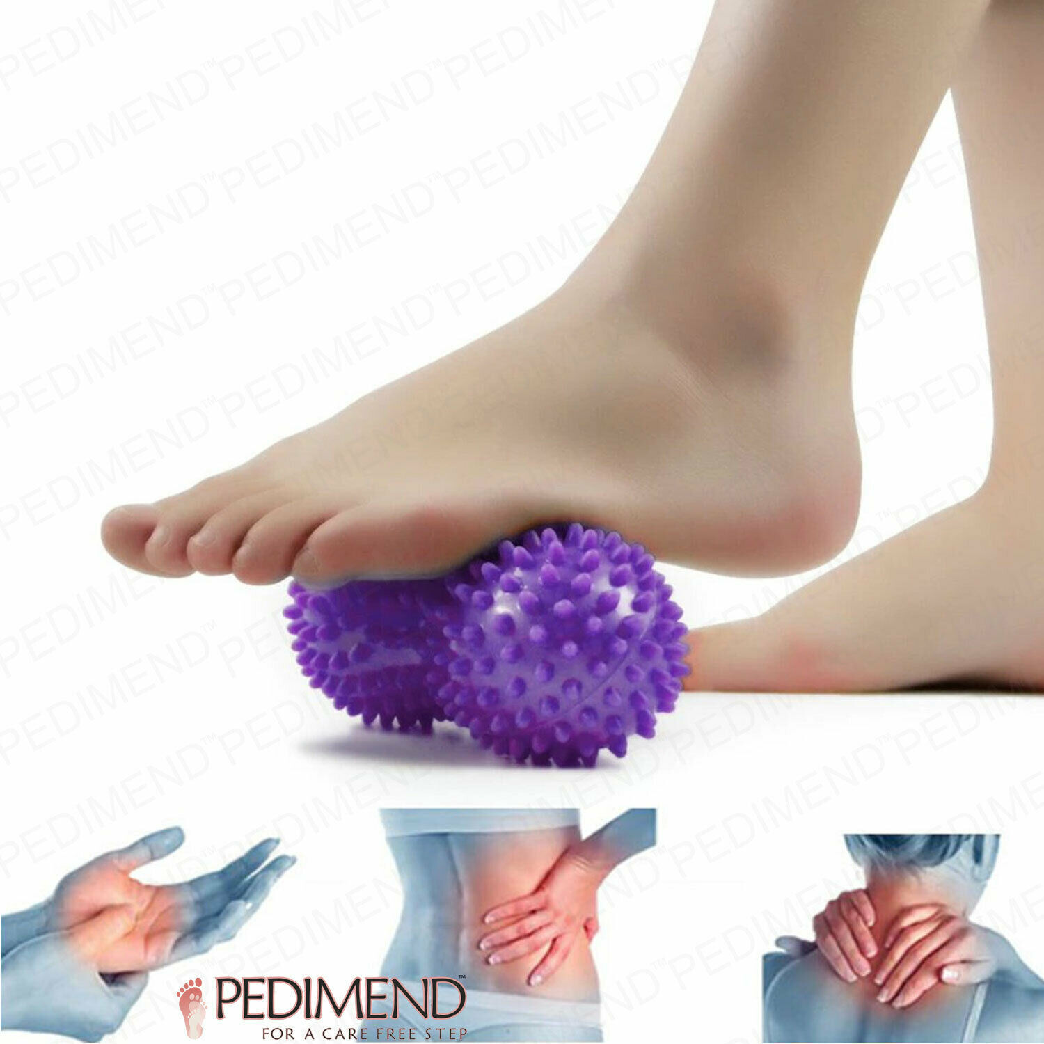 Pedimend Trigger Point Massage Ball Set Spiky PVC Roller Balls Pain Relief – UK
