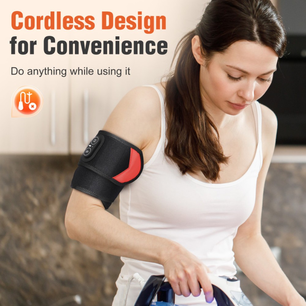 Electric Wrist Massager Brace w/ Heat & Vibration for Carpal Tunnel, Arthritis