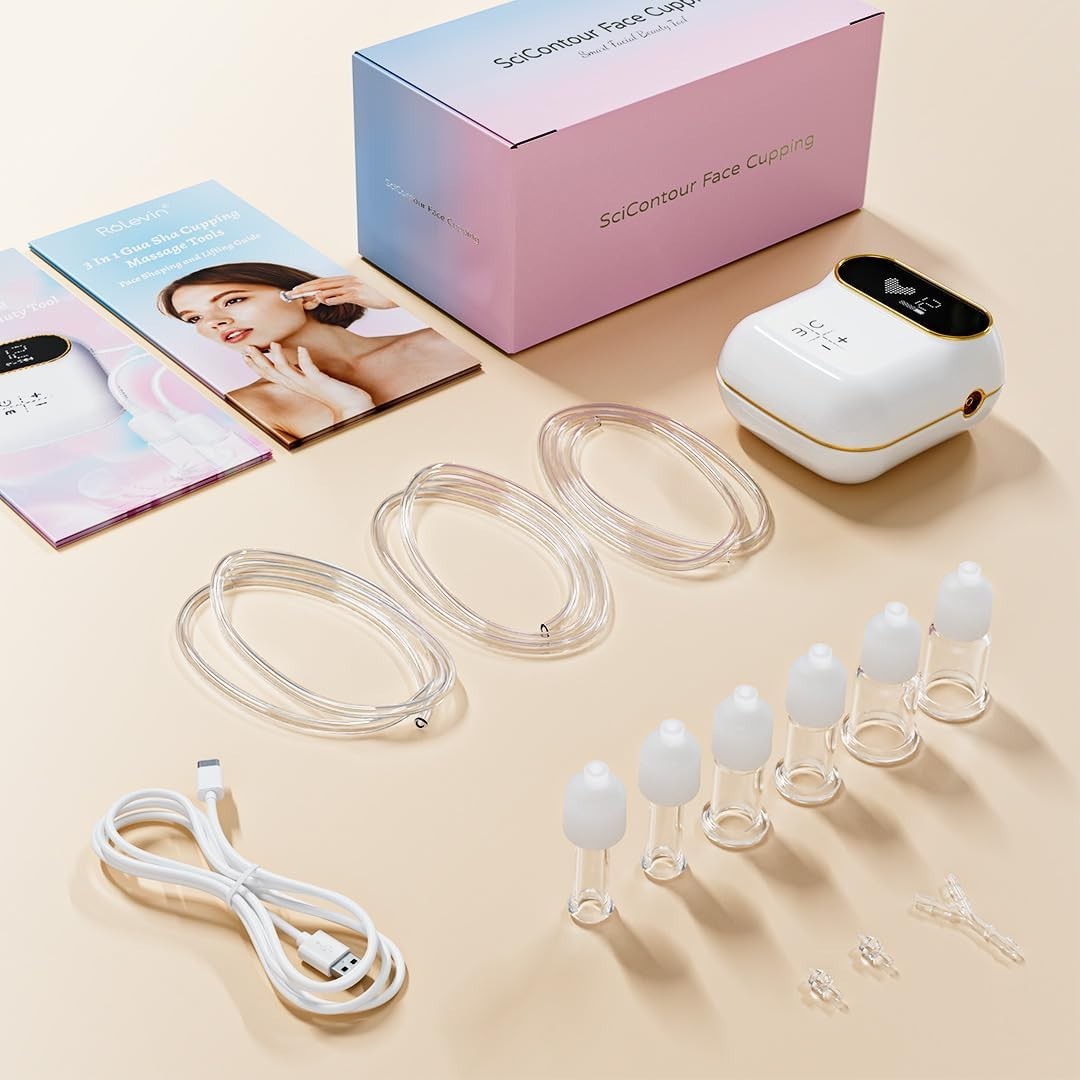 Electric Facial Cupping Therapy Set – 6Pcs Glass Cups