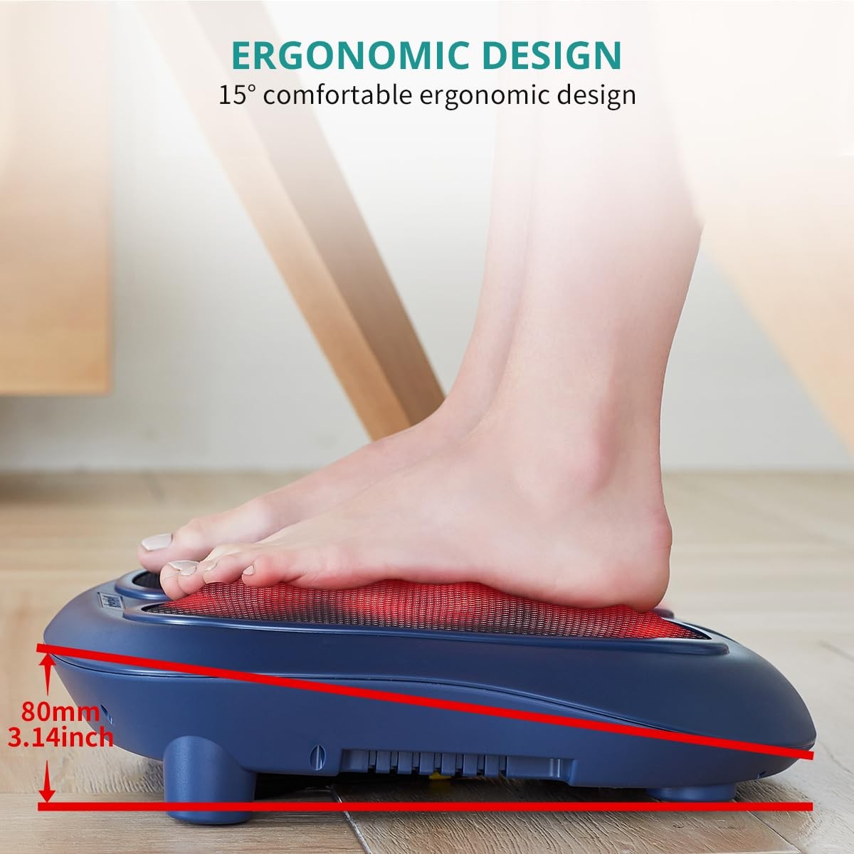 Nekteck Foot Massager with Heat, Shiatsu for Neuropathy, Blue