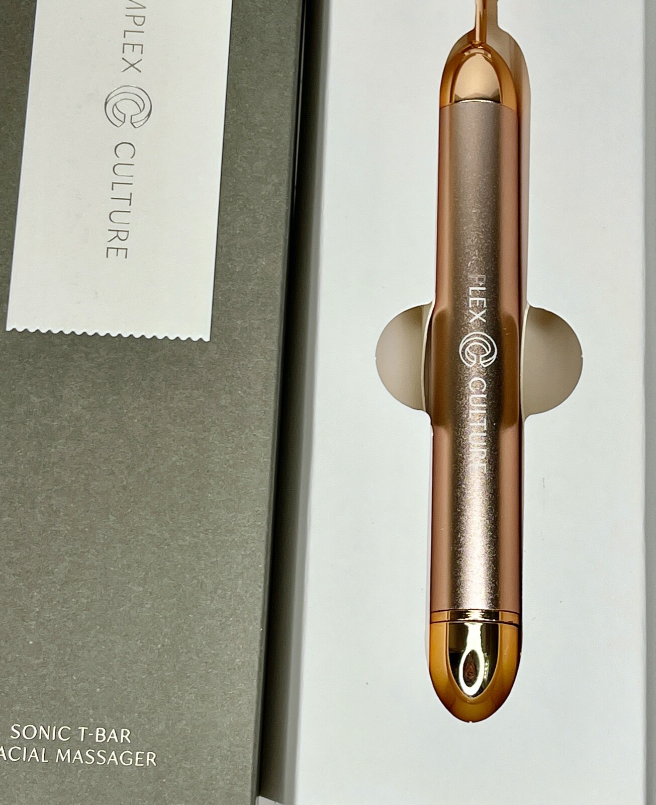 Complex Culture Sonic T-Bar Facial Massager NIB $58 Full Size
