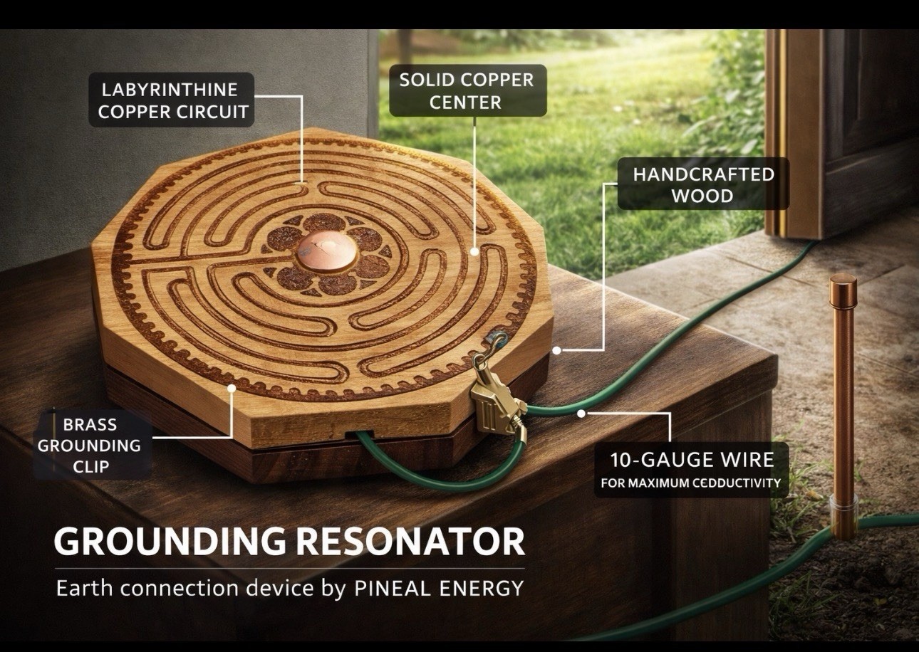 Copper Grounding Resonator Mat Earthing Pad Indoor Pineal Energy anti-static