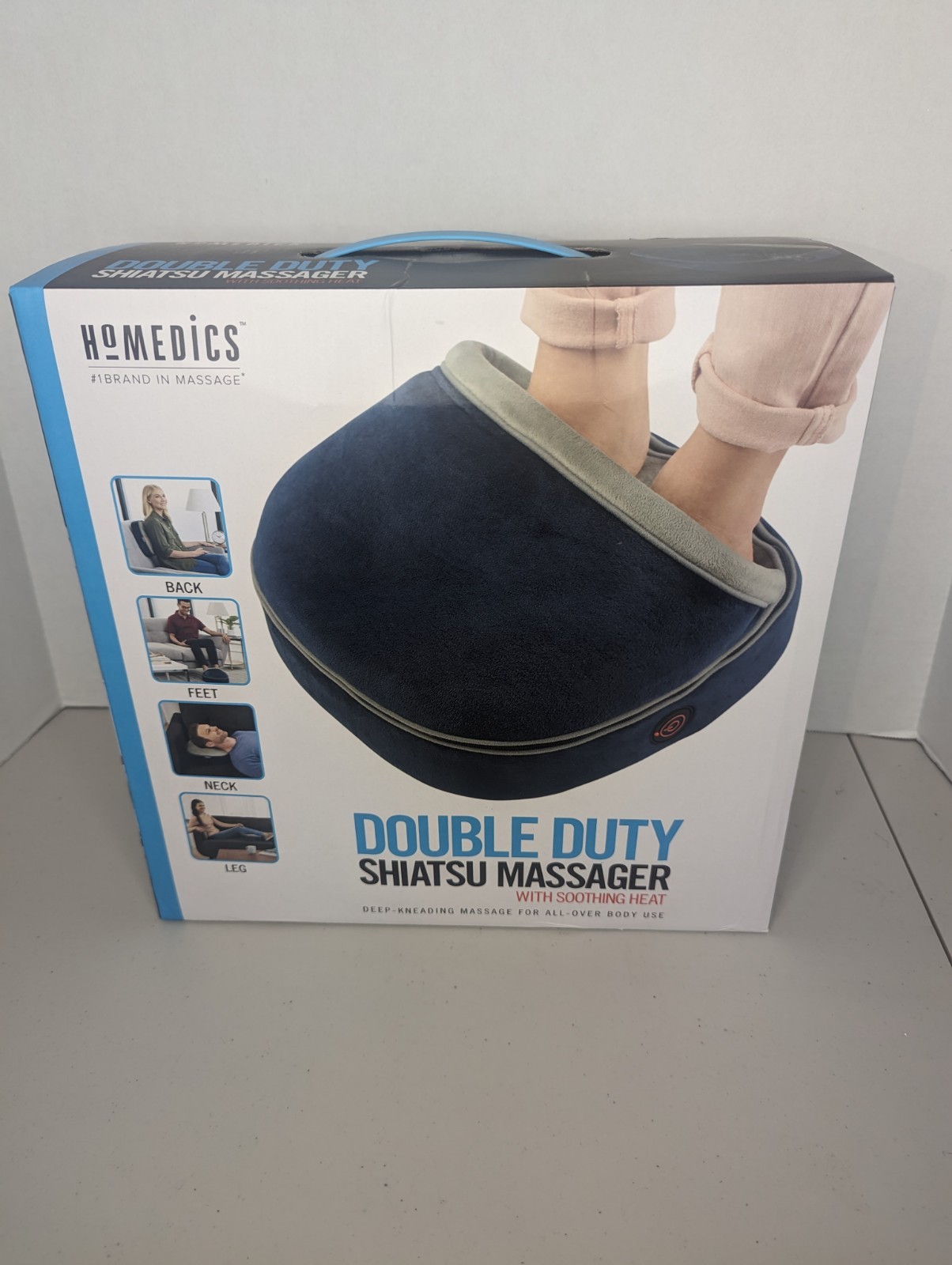 Homedics Double Duty Shiatsu Massager w/ Soothing Heat, Back, Neck, Feet, Leg
