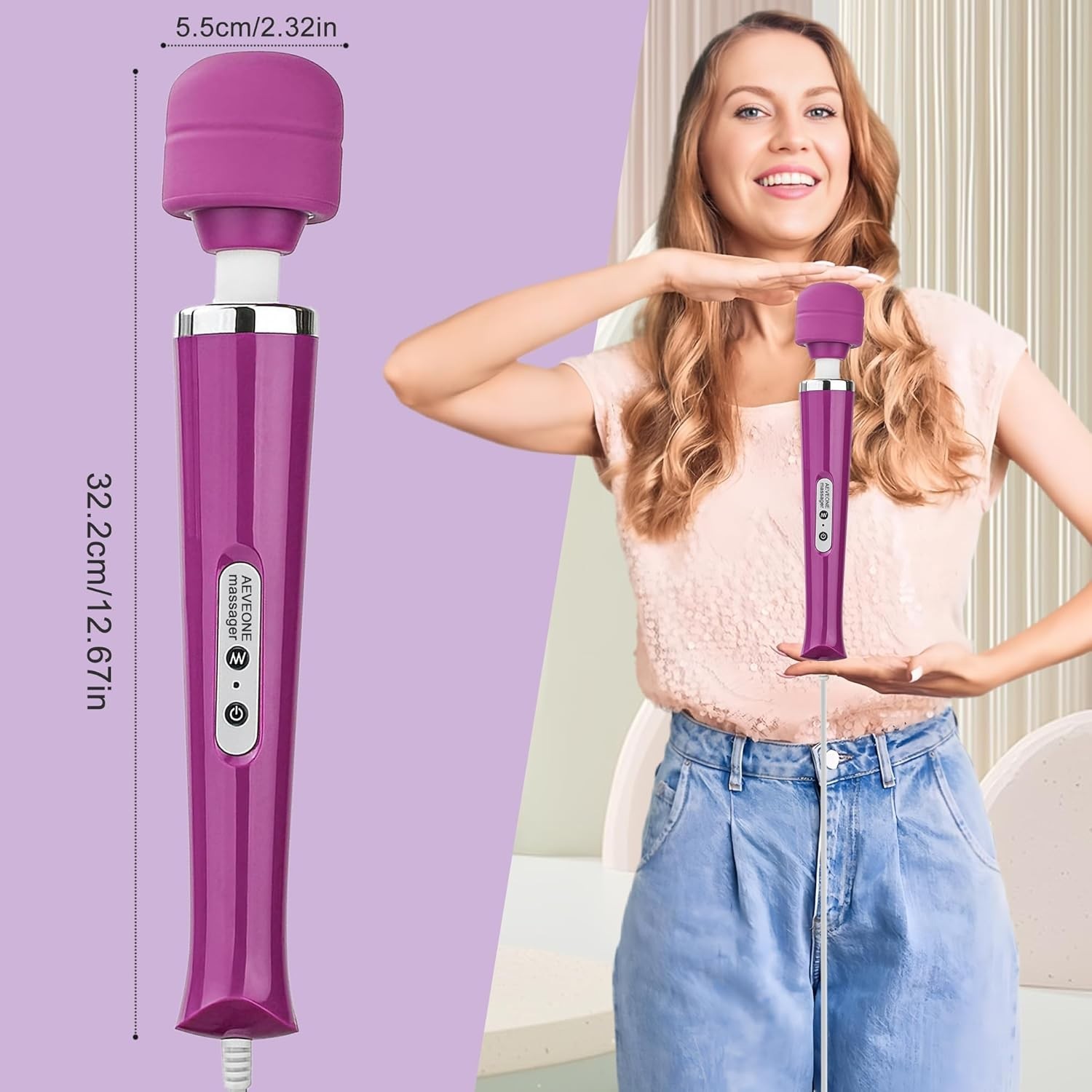 Powerful Personal Vibration Massager for Back Pain Sports Recovery 12.5 Inches
