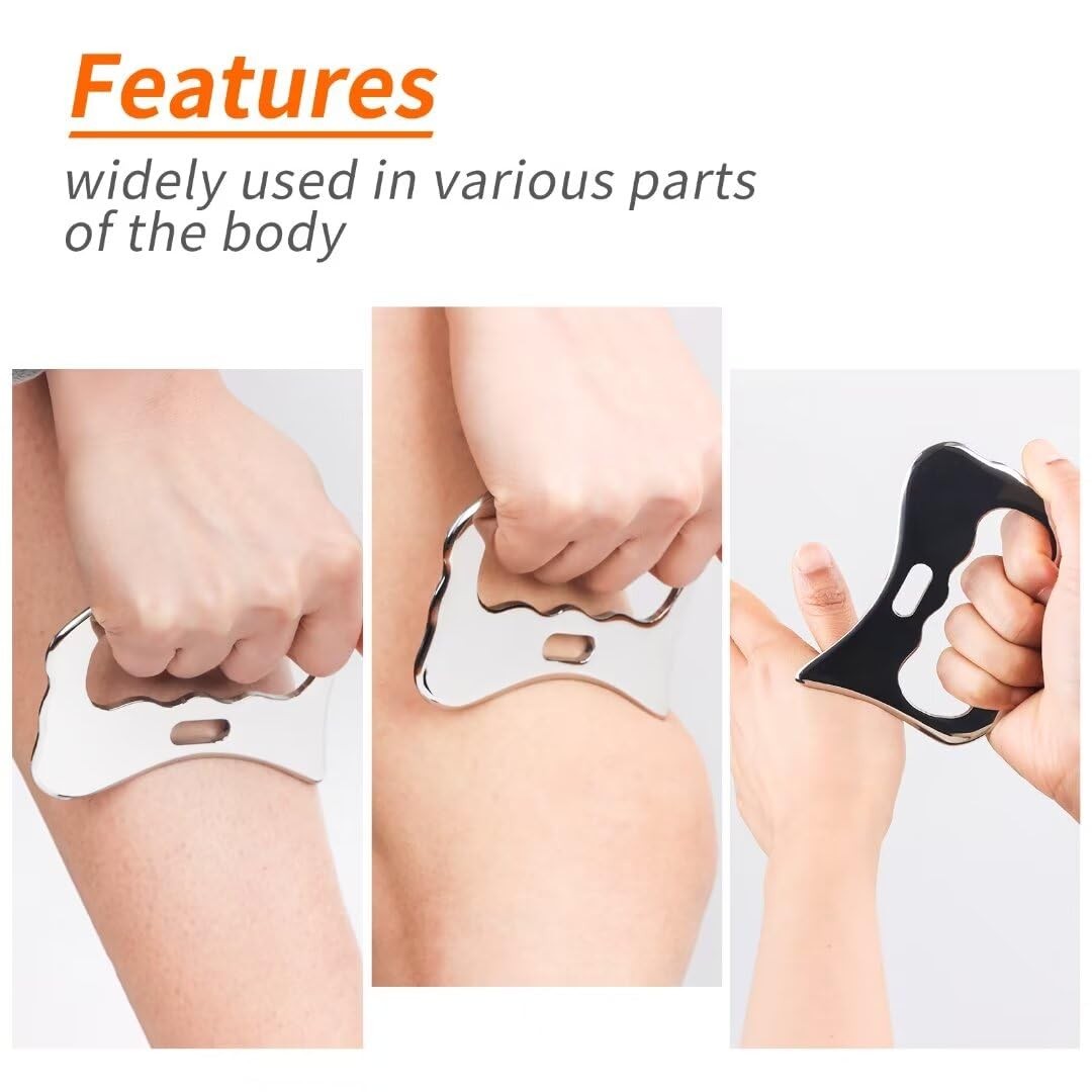 Guasha Massage Tool, Grade Stainless Steel Scraping Tool for Soft Tissue Upgr…