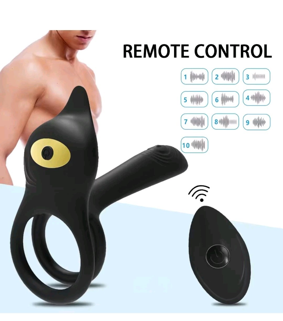 Couple Dual Band Vibrating w/ Remote & Shaft Sleeve Silicone ABS New Sealed