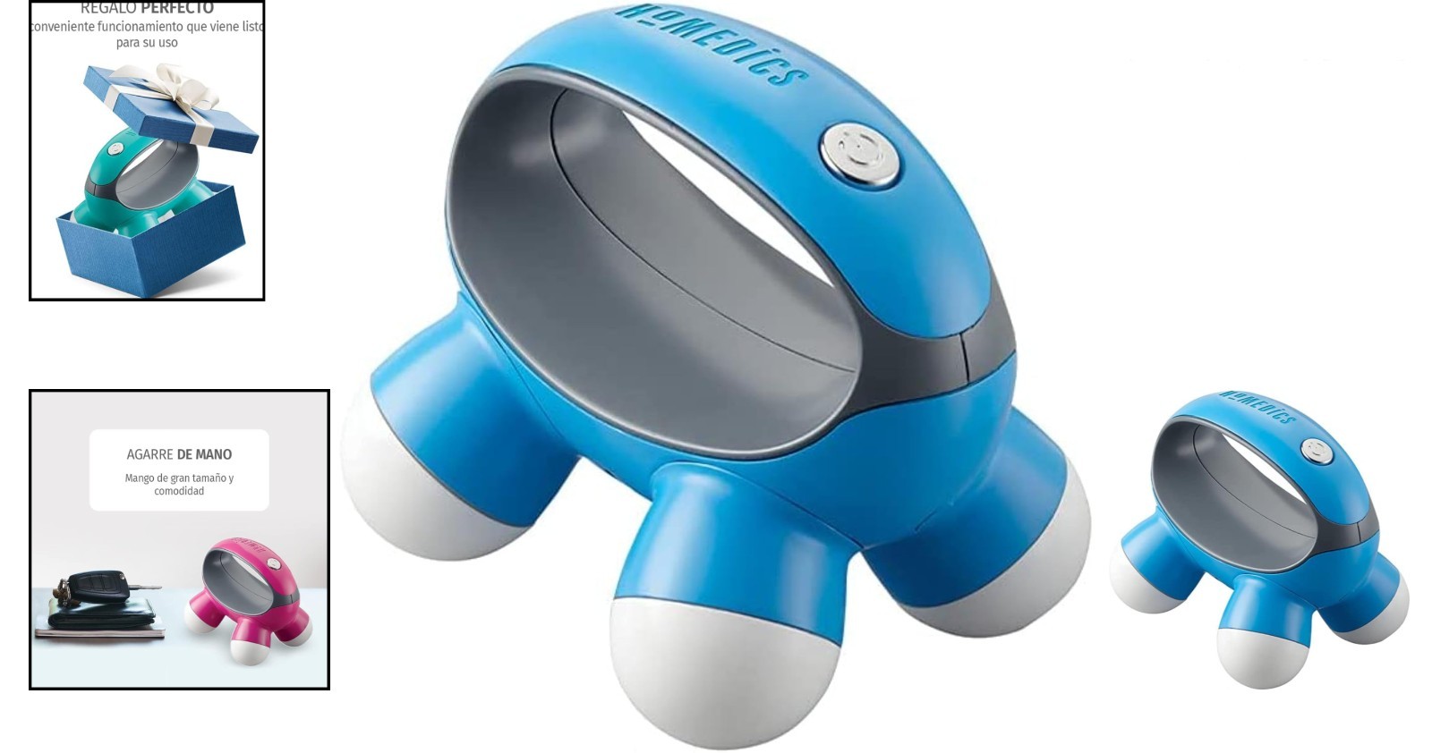 Quatro Mini Hand-Held Massager – Lightweight, Battery Operated Vibration Therapy