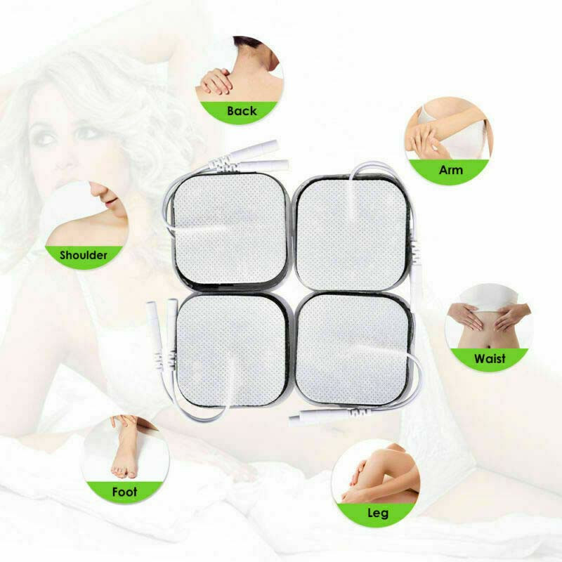 White Electrode Pads Replace For Tens EMS IF Unit Machine Massagers Silica Gel #