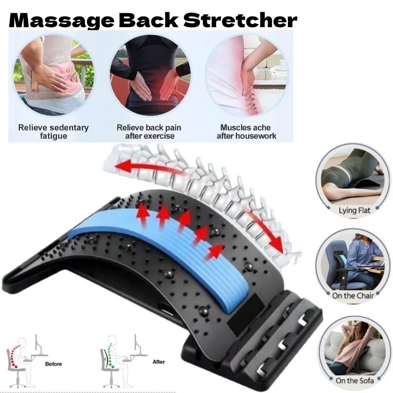 Waist Muscle Soothing Stretching Device Spine Stretching Massage Pad Lower Waist