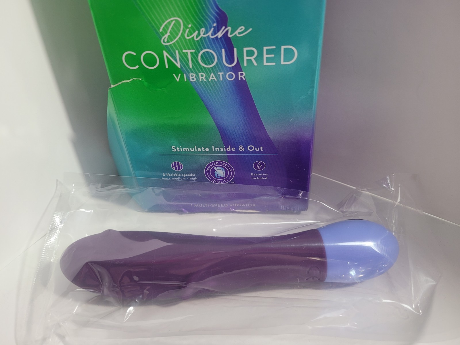 Trojan Divine Contoured Multi-Speed Vibrating Personal Massager, New