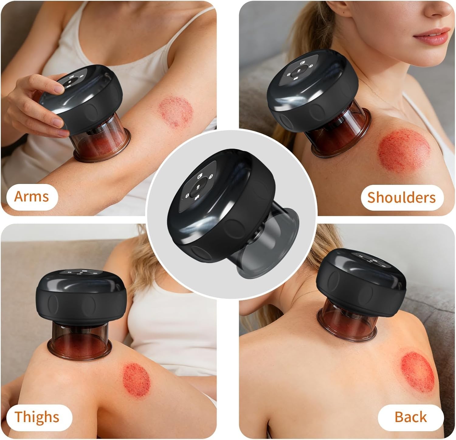 5-in-1 Smart Dynamic Cupping Therapy Massager Set, 12 Levels Heat & Suction Cupp