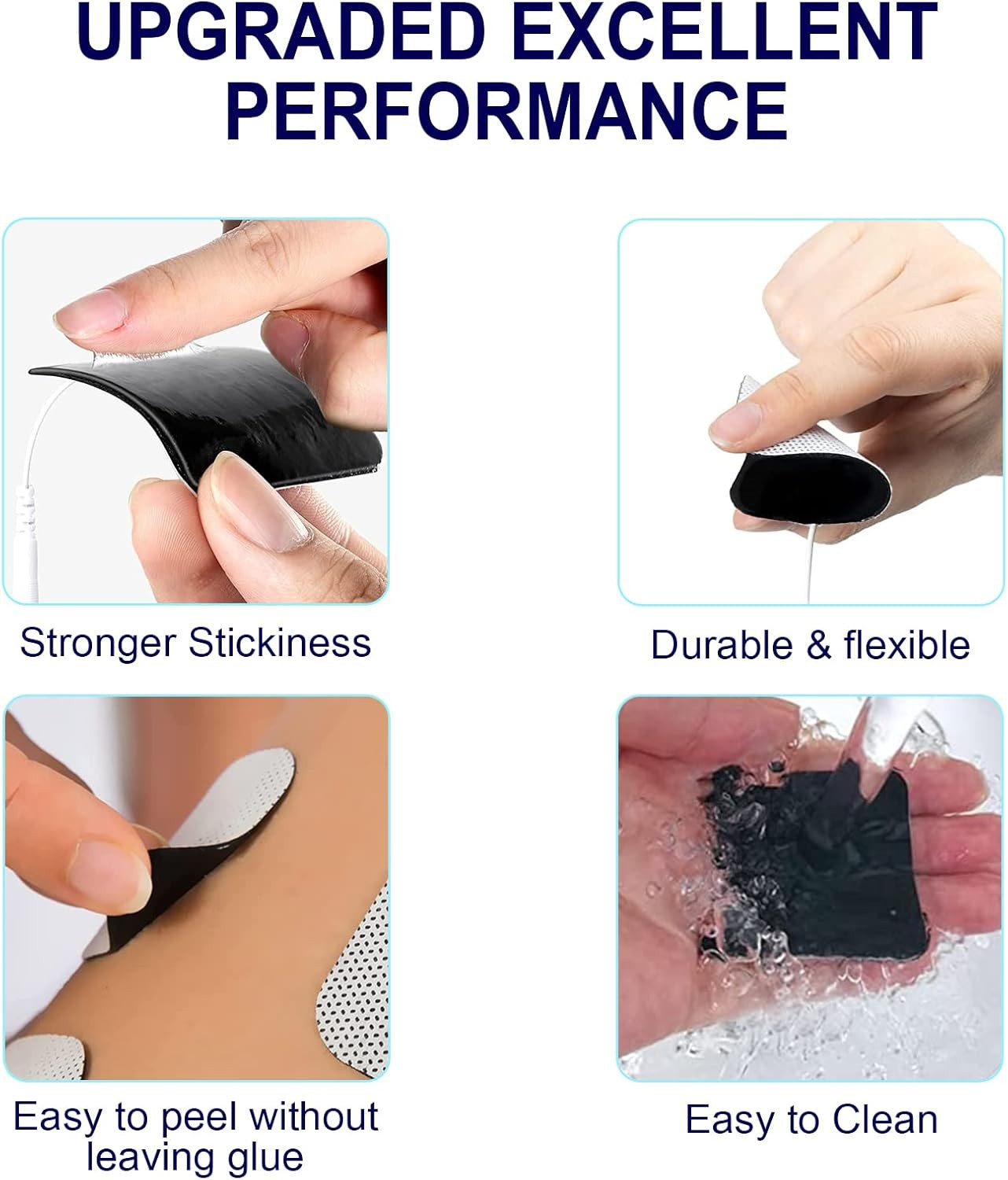 40 TENS Electrode Pads EMS Replacement Unit 7000 3000 2×2 Muscle Stimulator BULK