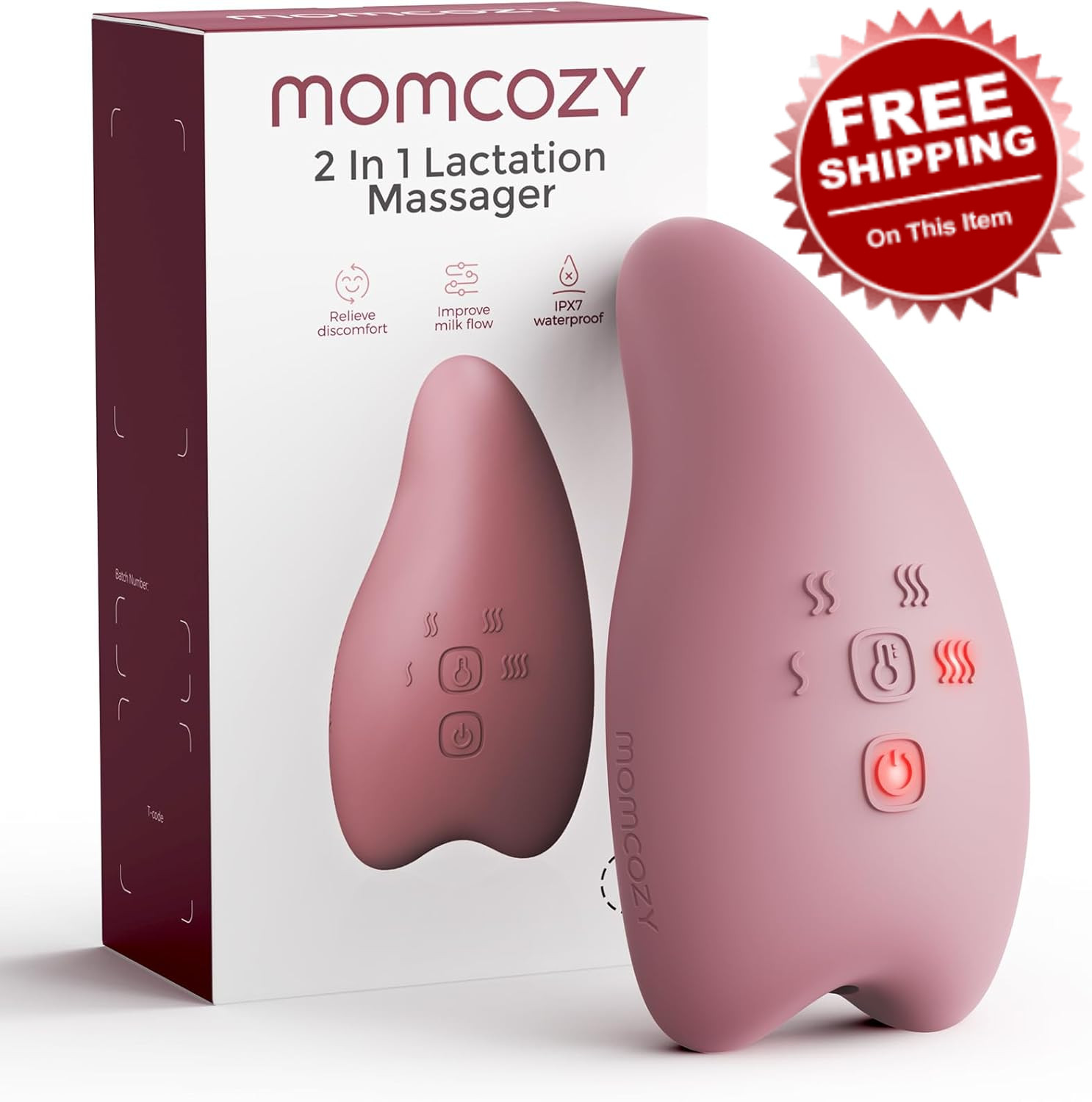 Lactation Massager Deep Vibration Rapid Heating for Clog Relief & Efficient Pump