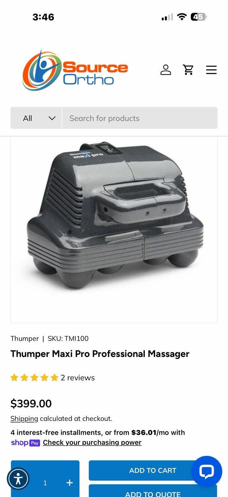 Thumper maxi pro massager