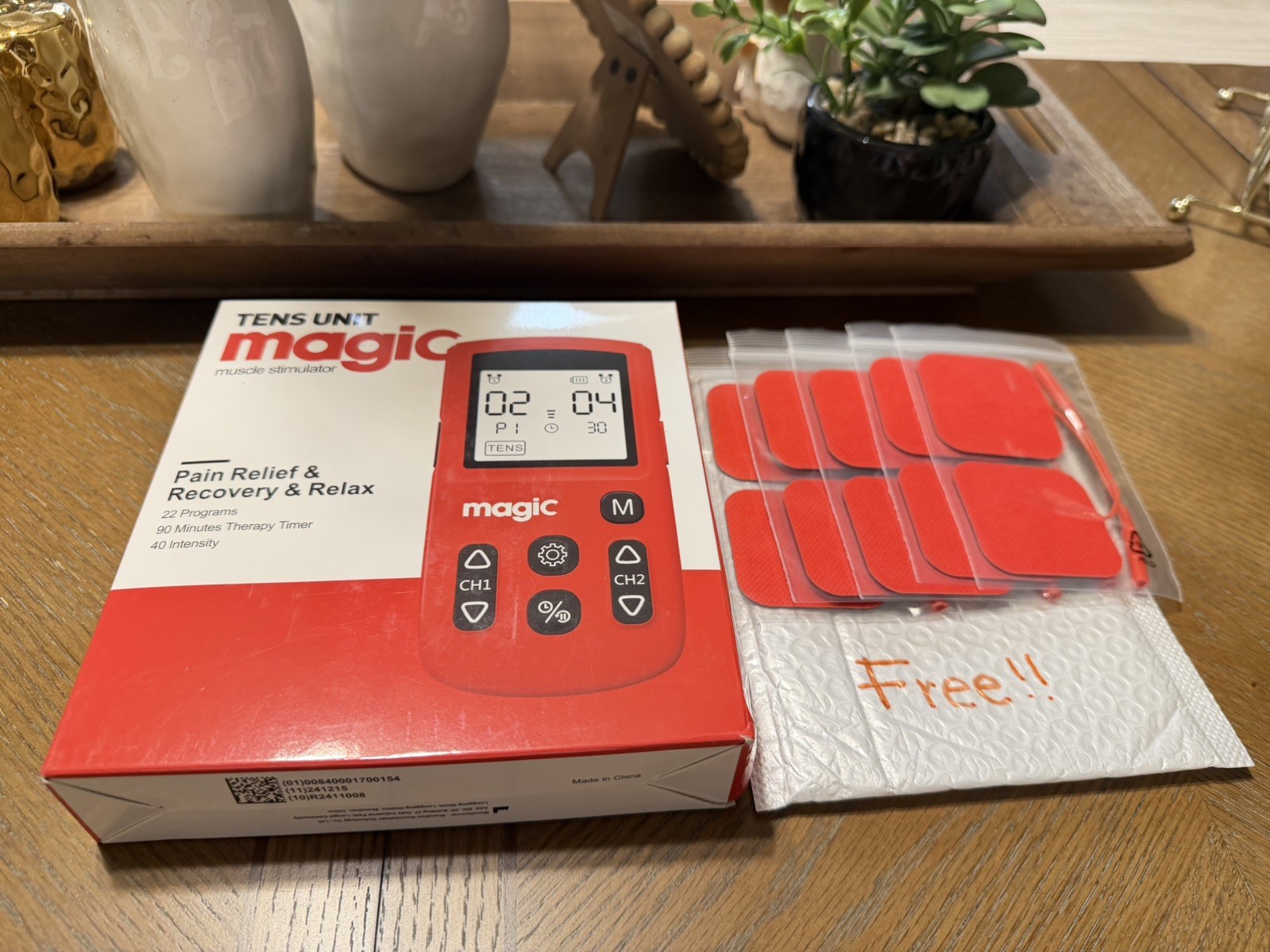 Magic Muscle Stimulator New Factory Sealed + 5 Extra Adhesive Electrode Pads
