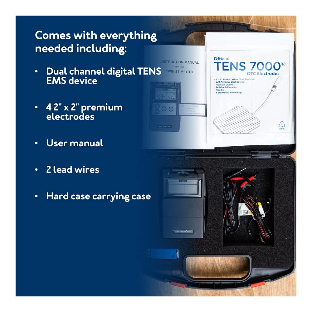 TENS Unit EMS 7000 Muscle Stimulation Therapy Machine Back Pain Relief TENS-OTC