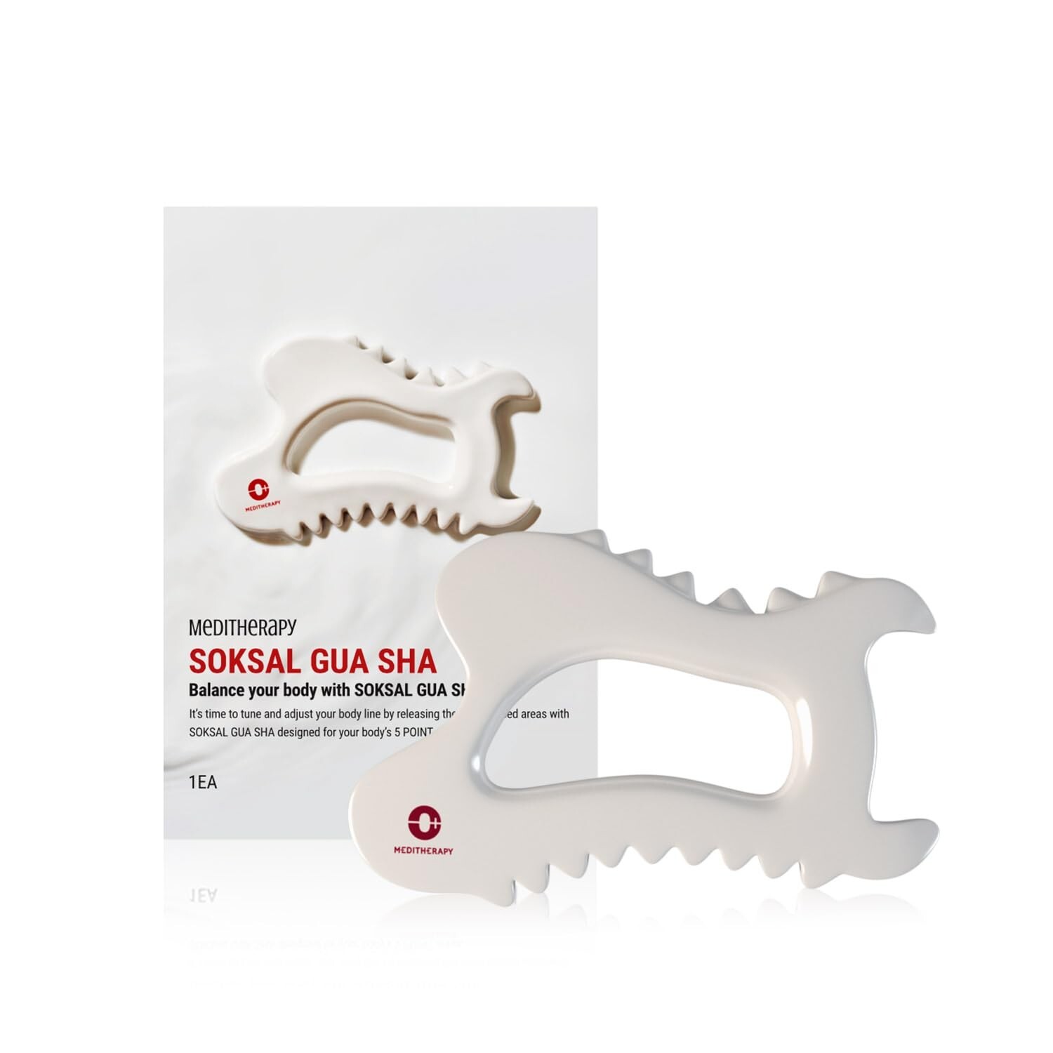 MEDITHERAPY SOKSAL GUASHA,Ceramic Gua Sha,Body Massage Tool, Korean Body Guas…