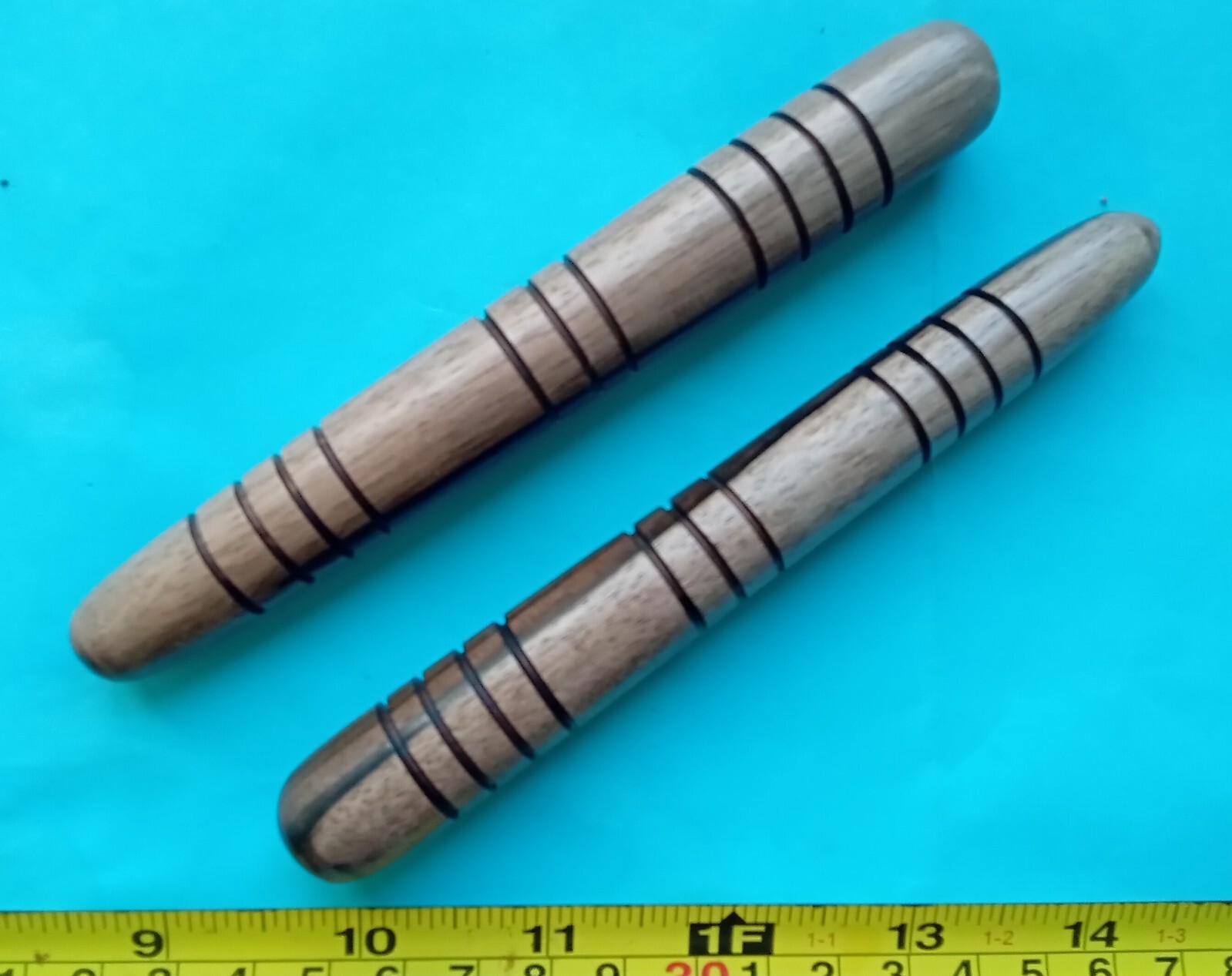 2x 6” health massage sticks Philippine hard wood rare Kamagong reflexology