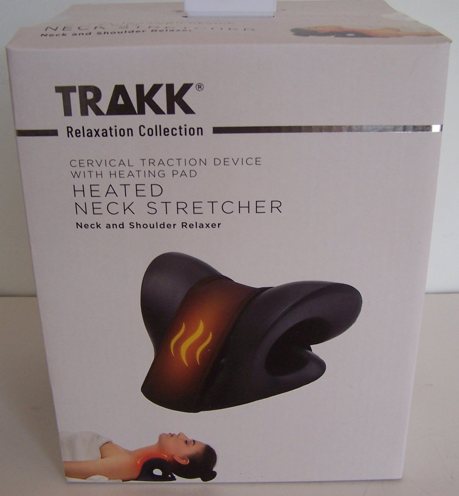 TRAKK Heated Neck Stretcher for Neck & Shoulder Relaxation BLACK
