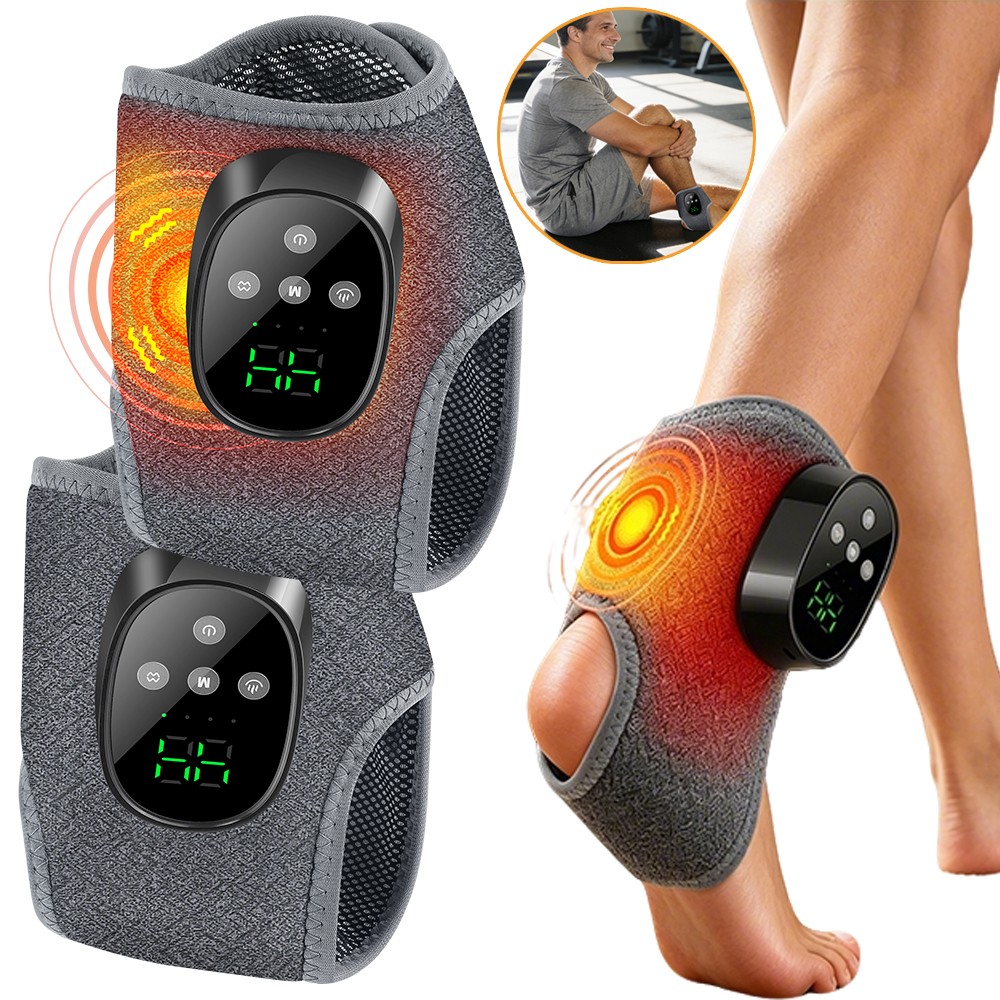 1/2x Electric Ankle Heating Massager Vibration 4 Heating & Modes & Intensities