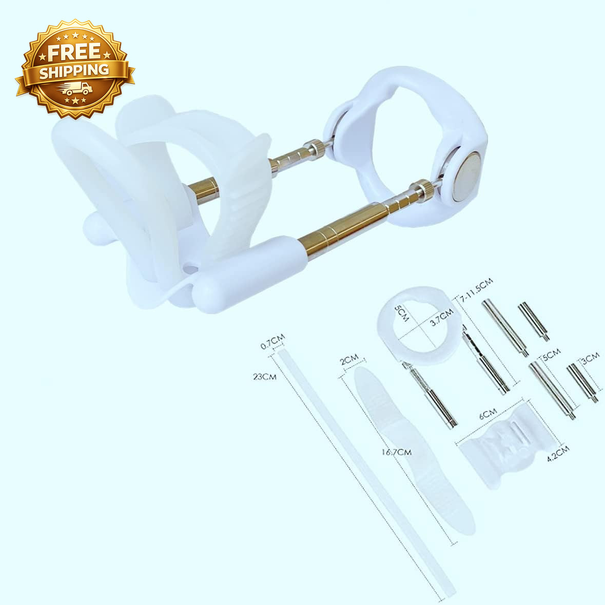 White Penile Traction Device Effective Penile Enlargement Stretching Exercise