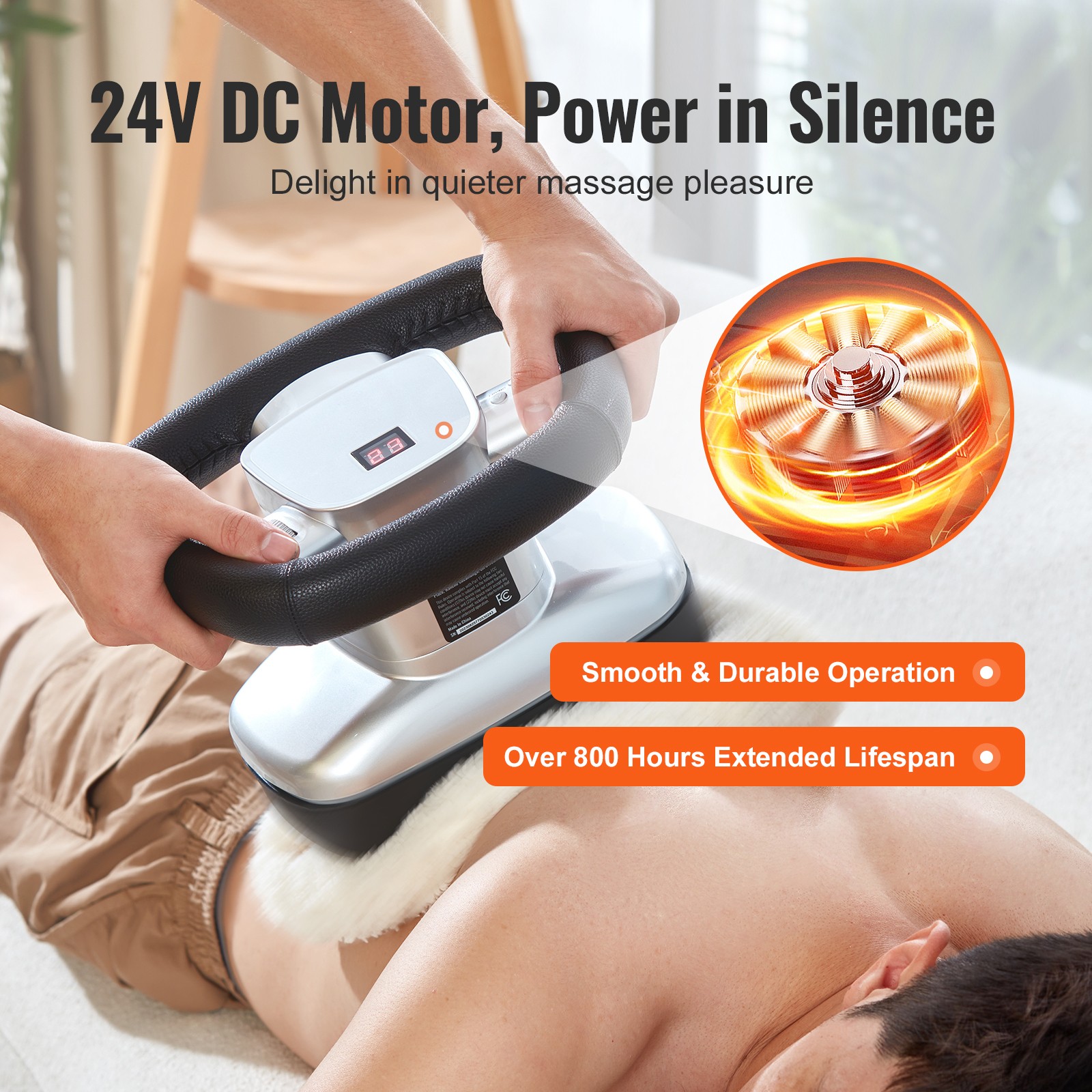 Uimoso Chiropractic Massager 400-4600rpm for Back, Shoulder, and Muscle Relief