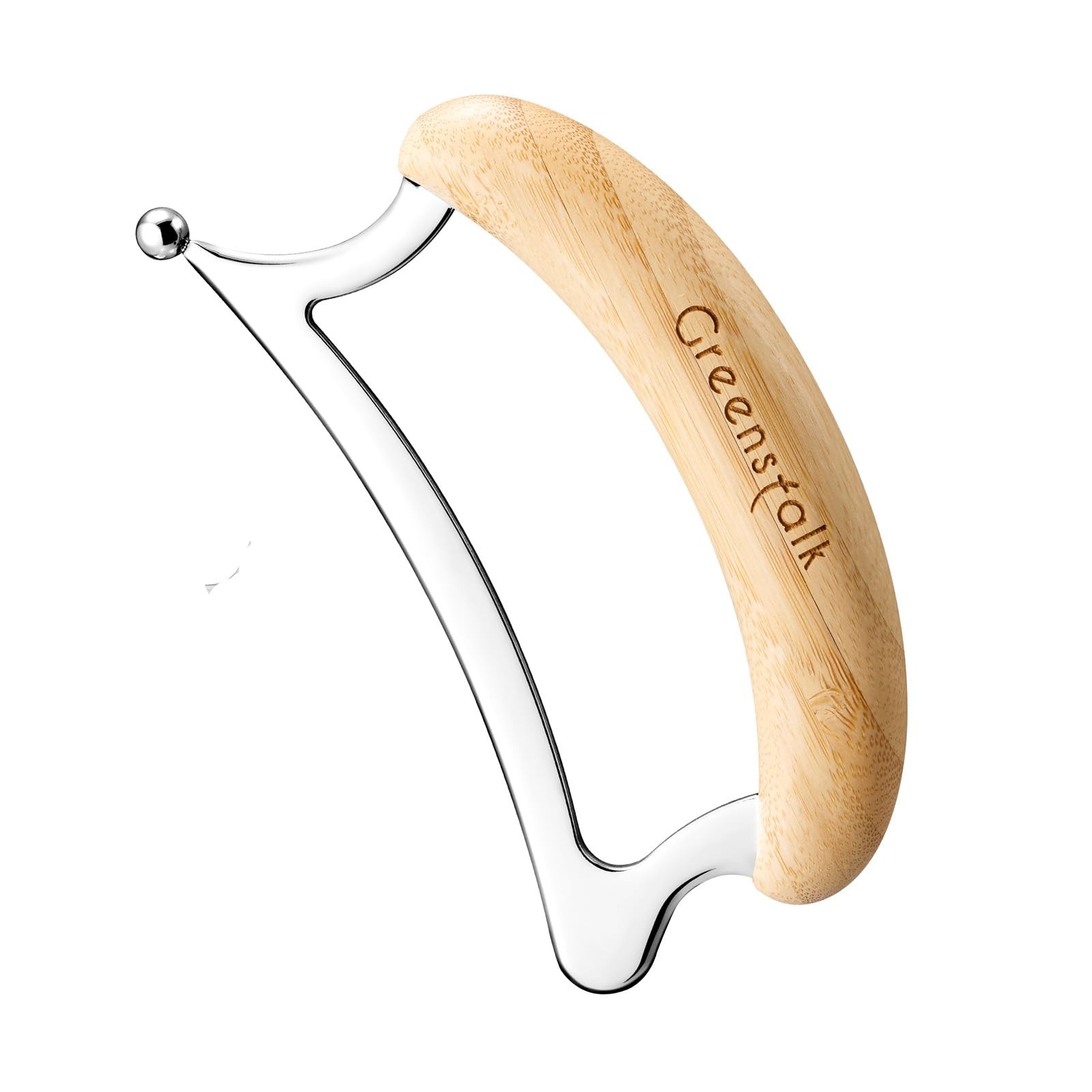 Gua Sha Muscle Scraper Tool with Bamboo Handle – Portable Stainless Steel