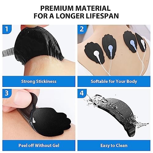 TENS Unit Electrode Pads 20 Pack 3.5Mm Snap EMS Replacement Pads